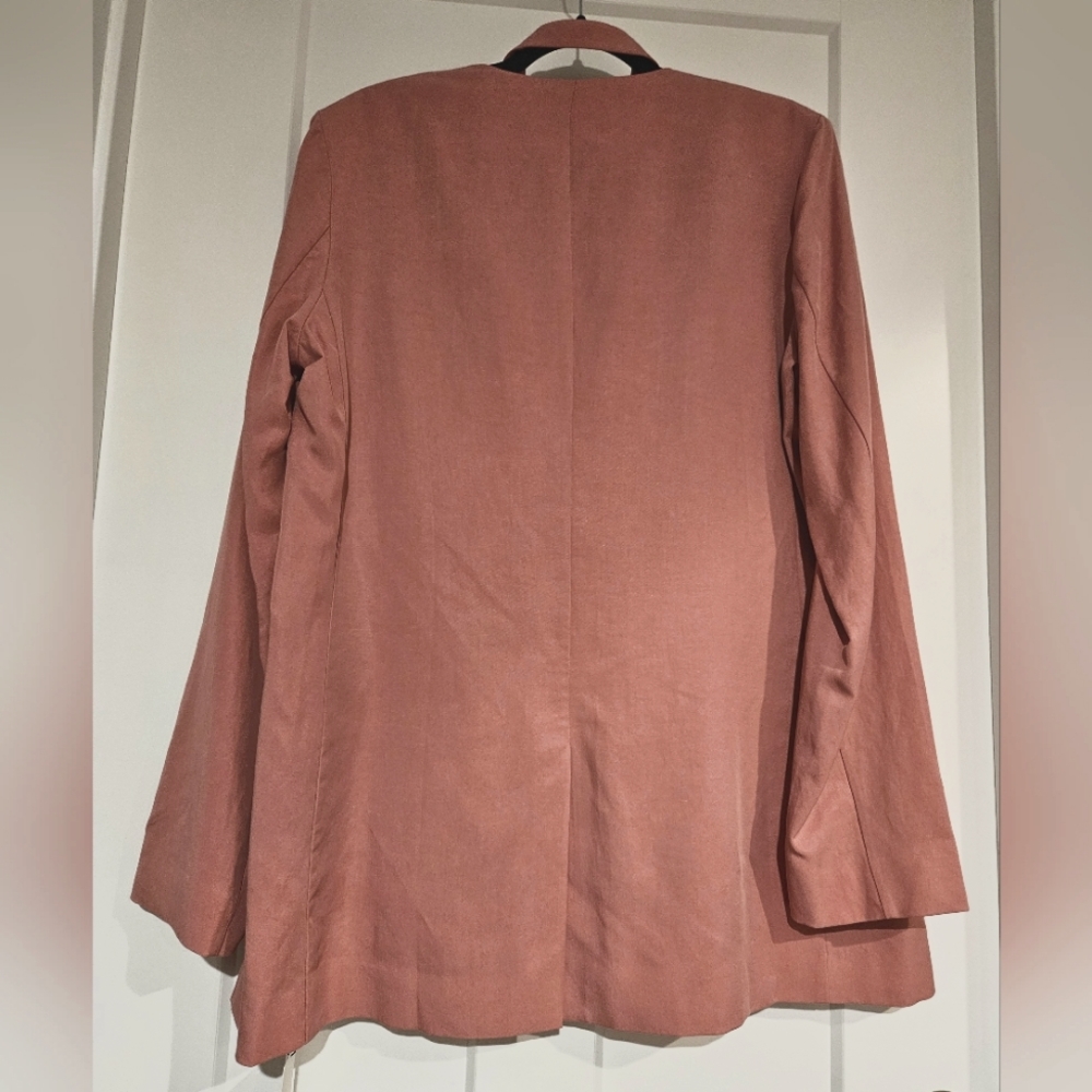 NWT Linen Blend Layered Blazer (Dusty Rose Pink) - Lattelier - Picture 13 of 13
